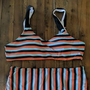 SHEIN Swim - Highrise stripe bikini SHEIN Swim - Highrise stripe bikini